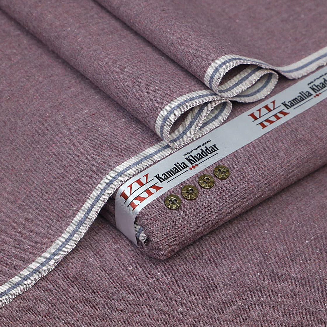 ππΏ-08 Purple Gray Die β Kamalia Khaddar Winter Heritage Khaddi β25 | 100% Pure Cotton | 7-Meter Unstitched Fabric | Premium Handwoven Winter Khaddar | Free Delivery All Over Pakistan