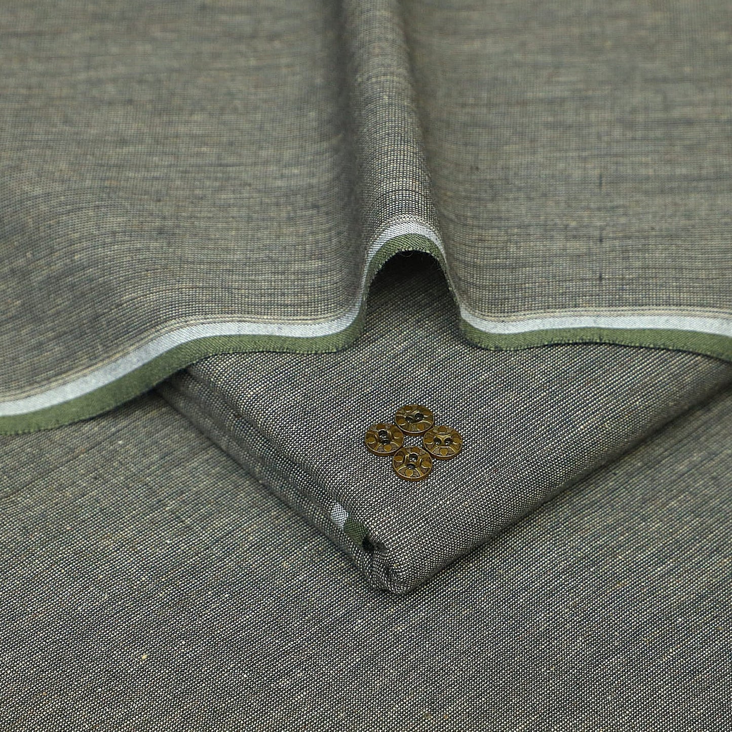 Saffini Ash Gray Winter Khaddi Suit β Kamalia Khaddar ππ-39 | Premium 100% Cotton Unstitched Fabric | 7 Meters | Winter Heritage Khaddi β25