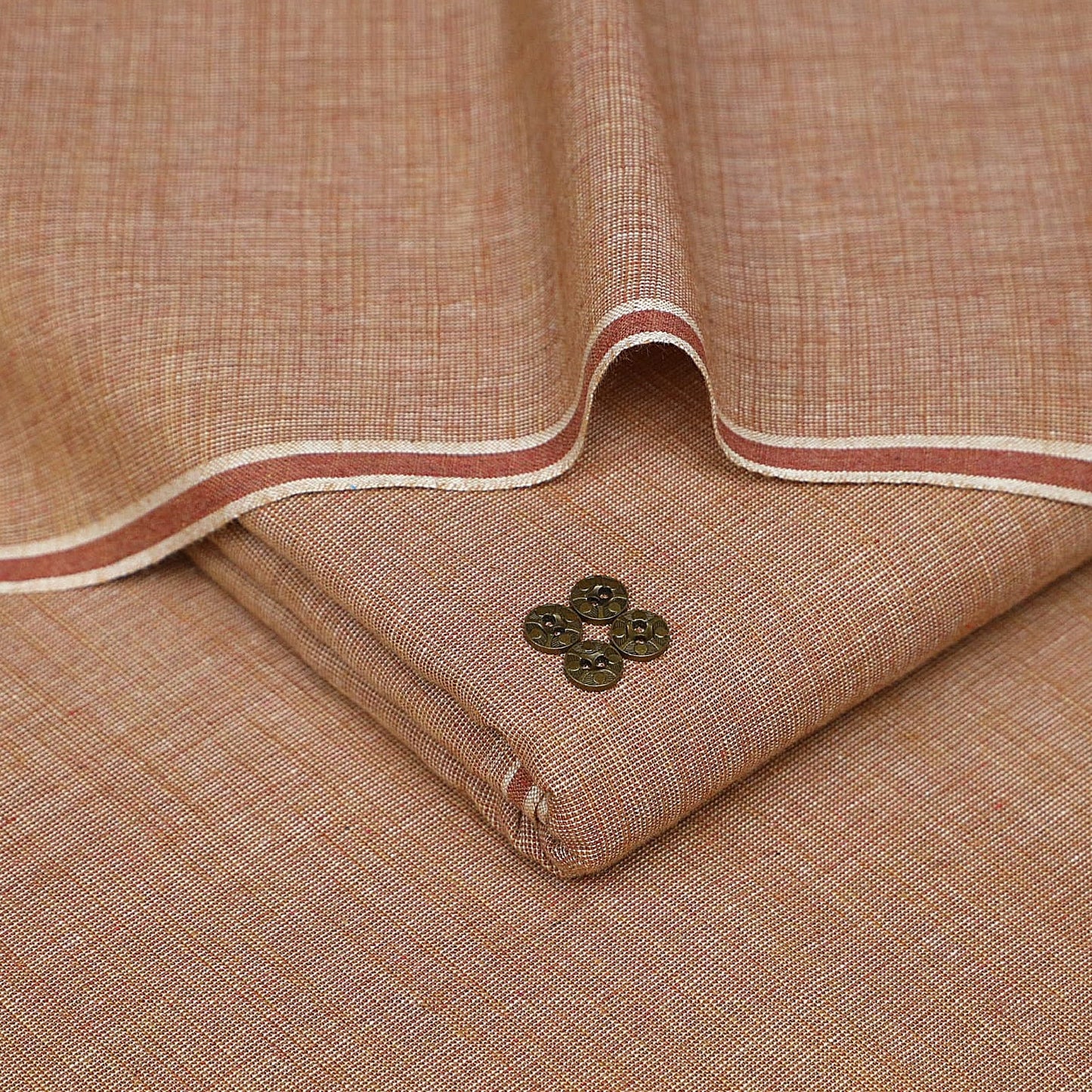 Saffini Kamalia Khaddar Winter Suit (Unstitched) β | ππ-10 Premium 100% Cotton Khaddi Fabric | Brown Self Design | Winter Heritage Collection β25 | Free Delivery Pakistan