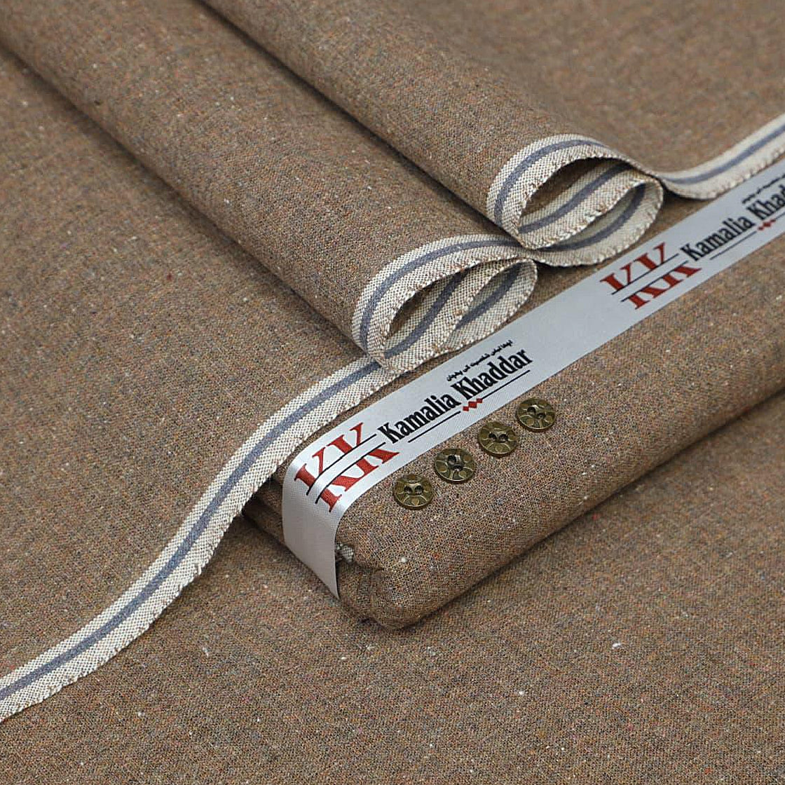 𝙂𝘿-06 Gray Die – Kamalia Khaddar Winter Heritage Khaddi | 100% Cotton Unstitched 7-Meter Fabric | Premium Warm & Soft Khaddar Suit