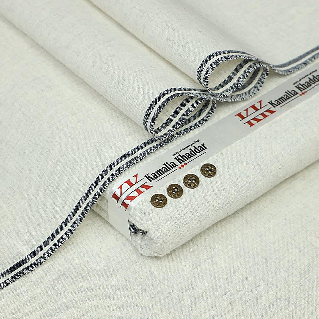 Kamalia Khaddar Gray Die Winter Khaddi Suit – 100% Pure Cotton | Code 𝙂𝘿-04 | Winter Heritage Khaddi ’25 | Premium Unstitched Fabric (7 Meters)