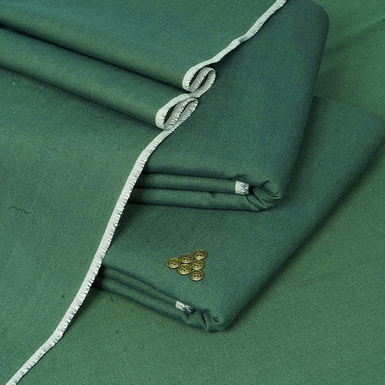 Condie Bottle Green Winter Khaddi Suit – Kamalia Khaddar 𝘾𝙆-29 | Premium 100% Cotton Unstitched Fabric | 7 Meters