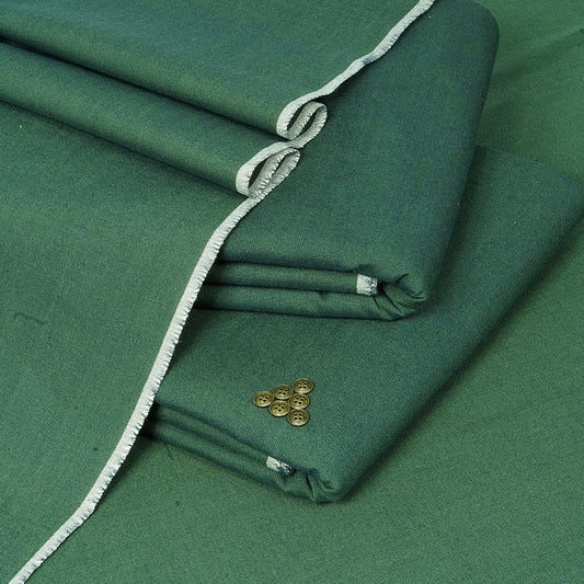 Condie Bottle Green Winter Khaddi Suit – Kamalia Khaddar 𝘾𝙆-29 | Premium 100% Cotton Unstitched Fabric | 7 Meters
