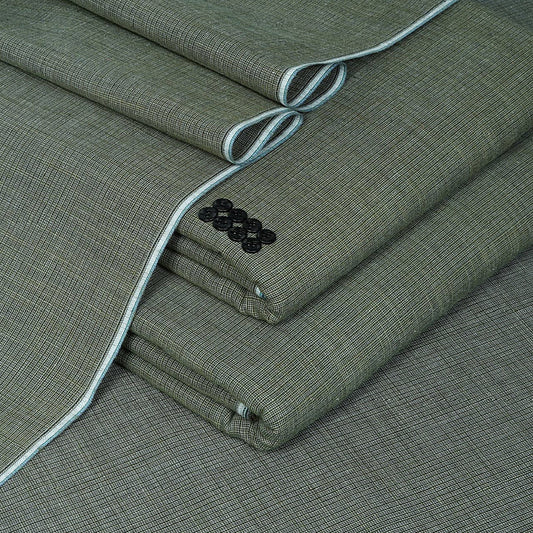 Saffini Winter Khaddi Suit for Men | 𝙎𝙆-19 | Premium Kamalia Khaddar Fabric | 100% Cotton Unstitched 7-Meter Winter Heritage Khaddi – Mustard Self