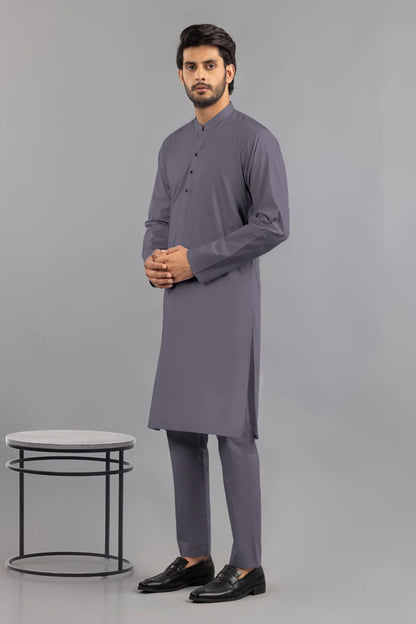 Gul Ahmed Poshak 900 Charcoal Grey Wash & Wear 𝙂𝙋-44 Men’s Unstitched Fabric – Original Branded