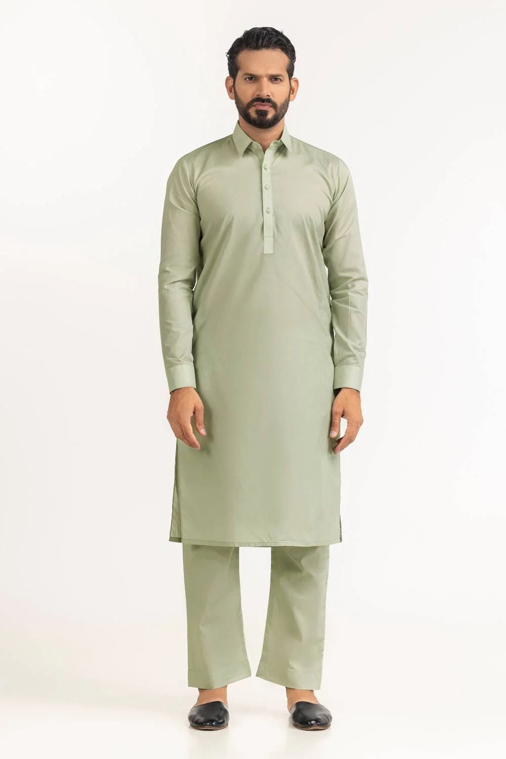 Gul Ahmed Poshak 900 Pista Wash & Wear 𝙂𝙋-42 Men’s Unstitched Suit – Original Fabric